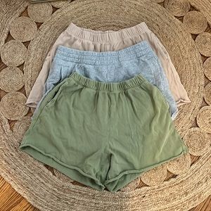 3 pairs of aerie shorts